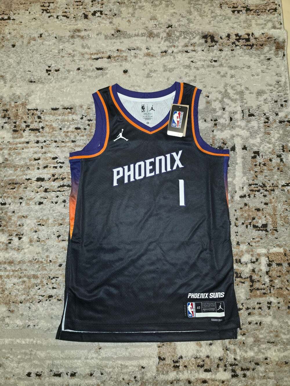 Jordan Brand Phoenix Suns Devin Booker #1 Statement Edition Swingman Jersey